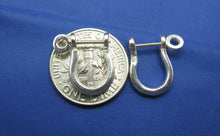 Load image into Gallery viewer, Small Sterling Silver Pirate Shackle Earring Pair Handmade by Crisol Jewelry
