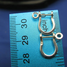 Load image into Gallery viewer, Small Sterling Silver Pirate Shackle Earring Pair Handmade by Crisol Jewelry
