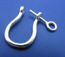 Load image into Gallery viewer, Sterling Silver Single Shackle Earring with Secure Screw Post
