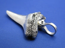 Load image into Gallery viewer, Sterling Silver Shark Tooth Pendant with Nautical Shackle Bail

