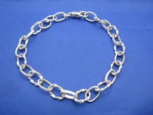 Sterling Silver Atocha Inspired Money Chain Bracelet 7.5mm with Swivel Clasp