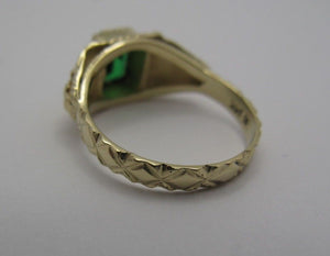 14k Gold Detailed Atocha Shipwreck Royalty Ring Emerald Artifact Reproduction