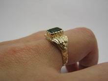 Load image into Gallery viewer, 14k Gold Detailed Atocha Shipwreck Royalty Ring Emerald Artifact Reproduction
