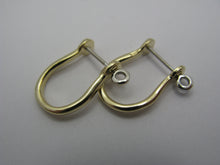 Load image into Gallery viewer, 14k Gold Two-Tone Shackle Earring Pair
