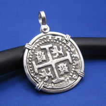 Load image into Gallery viewer, Sterling Silver Medium Sized Caribbean Pirate Coin Pendant
