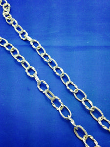 Sterling Silver 8mm Nautical Money Chain Reproduction 24" with No Clasp