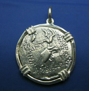 Sterling Silver Out Of This World Alien Coin Pendant