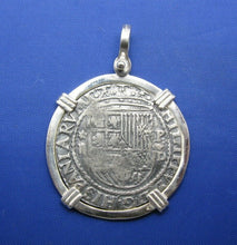 Load image into Gallery viewer, &#39;4 Reale&#39; Large King Shield&#39;s Markings Replica Pendant Sterling Silver
