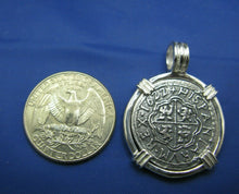 Load image into Gallery viewer, Sterling 2 Reale Atocha Pirate Shipwreck Replica Coin Pendant Necklace Jewelry
